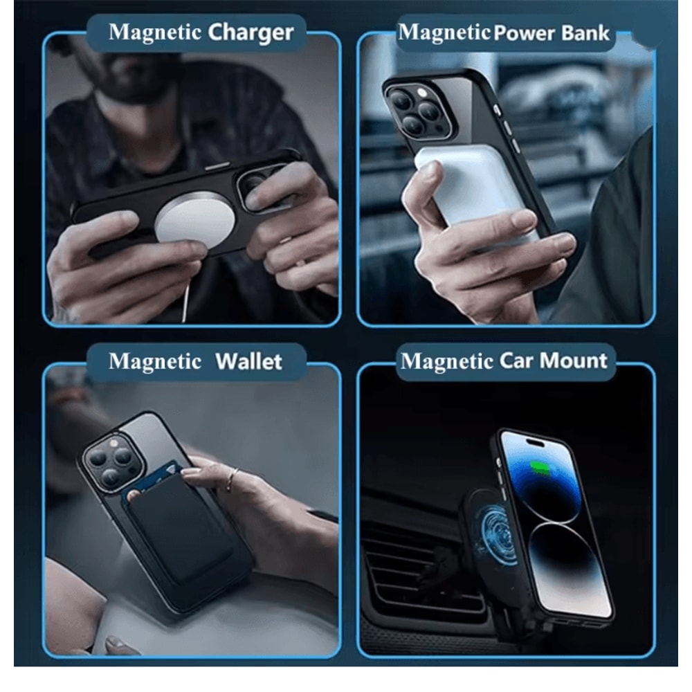 Clear Magnetic IPhone Case With Screen And Lens Protection 2