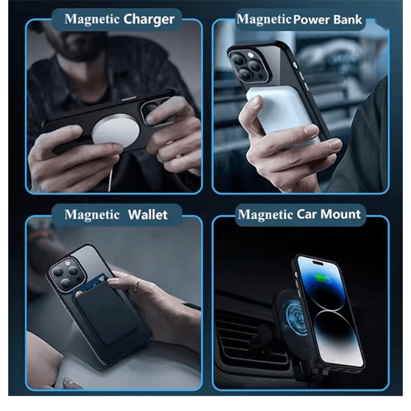 Clear Magnetic IPhone Case With Screen And Lens Protection 2