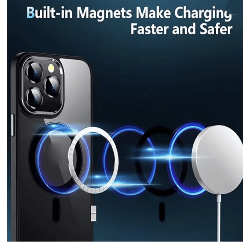 Clear Magnetic IPhone Case With Screen And Lens Protection 3