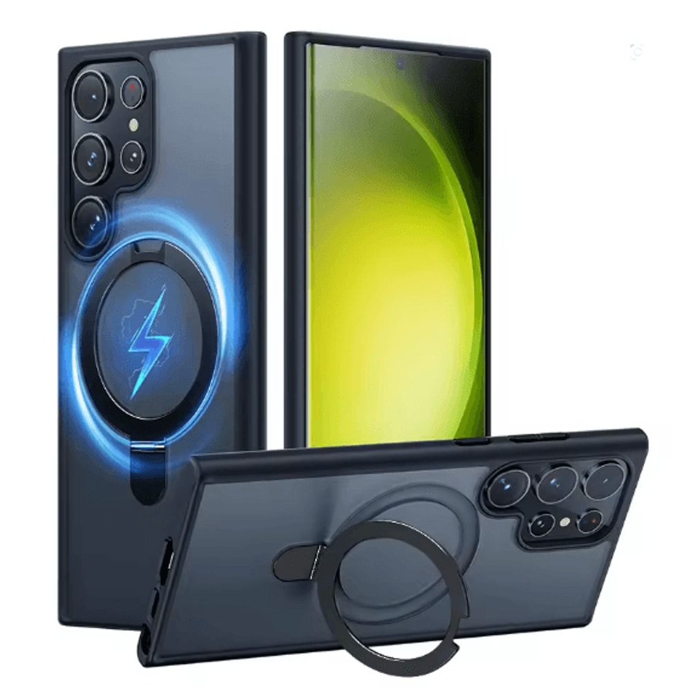 Magnetic Ring Kickstand Phone Case For Samsung Galaxy Translucent Protective Cover 4