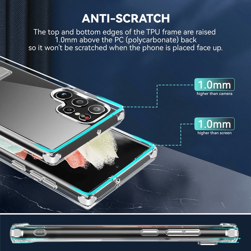 Clear Kickstand Phone Case For Samsung Galaxy Shockproof Protective Cover 1