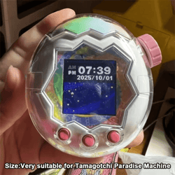 clear acrylic protective case for tamagotchi paradise with rotating cap