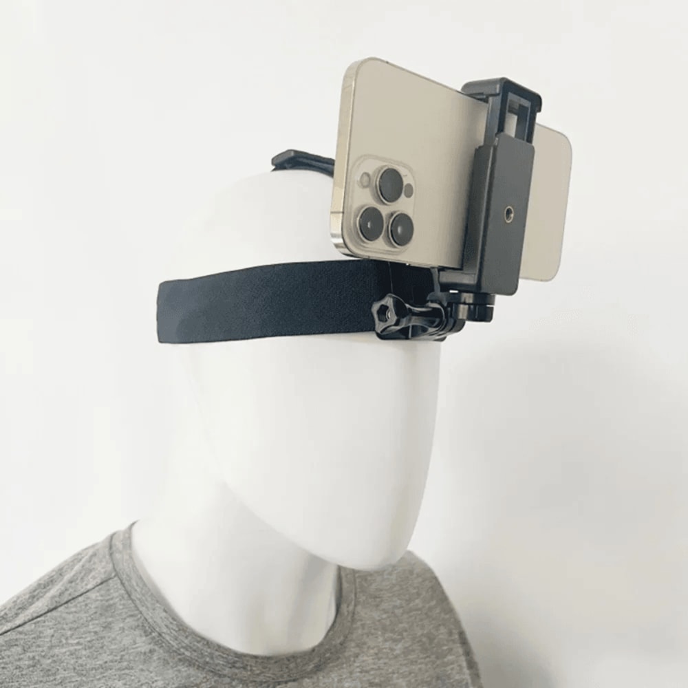 Head Mounted Phone Holder Headband First Person Recording Bracket 3