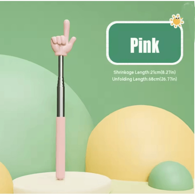 Telescopic Teaching Pointer Stainless Steel Finger Reading Stick 3