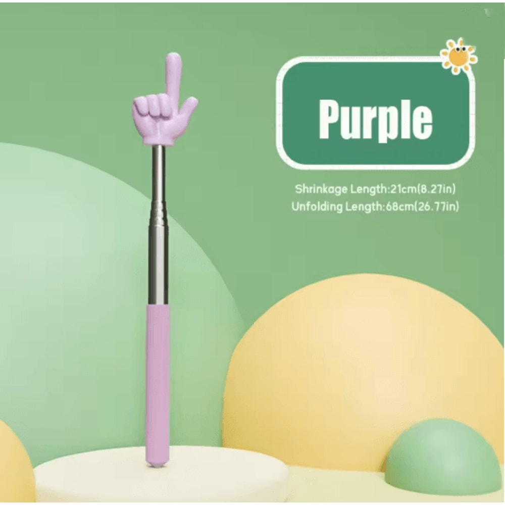 Telescopic Teaching Pointer Stainless Steel Finger Reading Stick 4