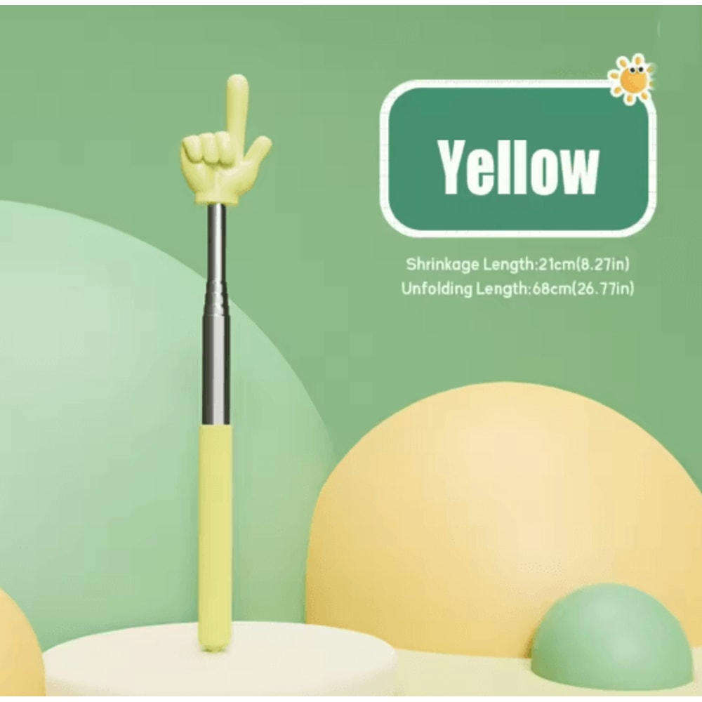 Telescopic Teaching Pointer Stainless Steel Finger Reading Stick 5