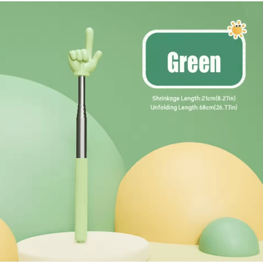 Telescopic Teaching Pointer Stainless Steel Finger Reading Stick 7