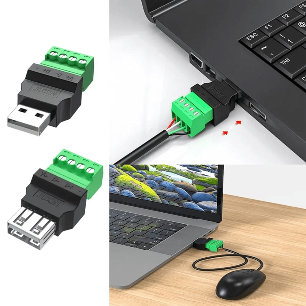 USB Type A Terminal Adapter Connector USB 20 Male Female Plug 0
