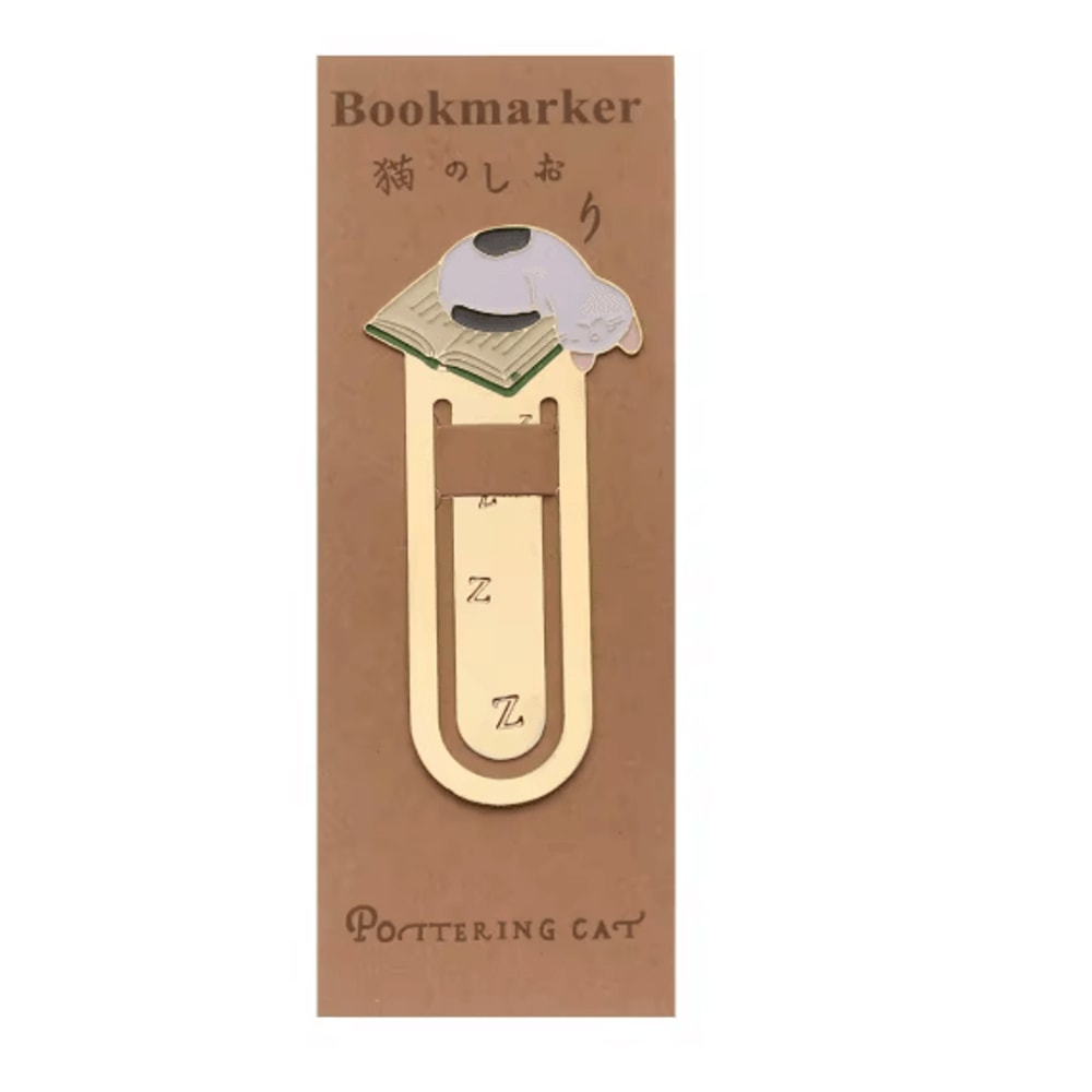 Gold Plated Cat Bookmark Folder Clip Cute Reading Label 6