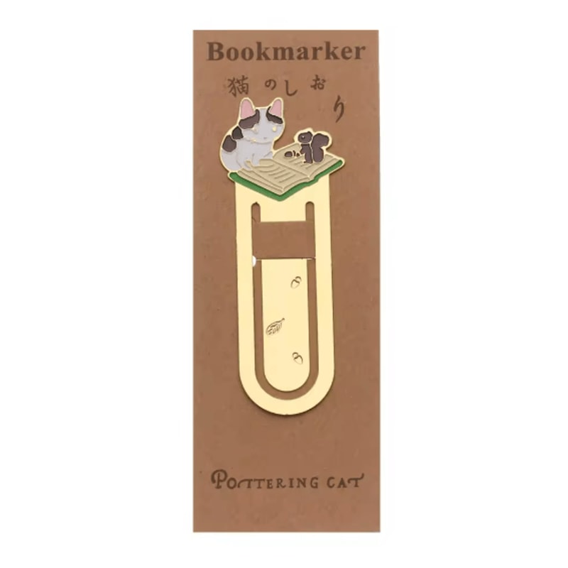 Gold Plated Cat Bookmark Folder Clip Cute Reading Label 7