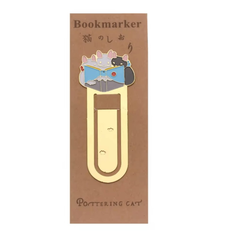 Gold Plated Cat Bookmark Folder Clip Cute Reading Label 9