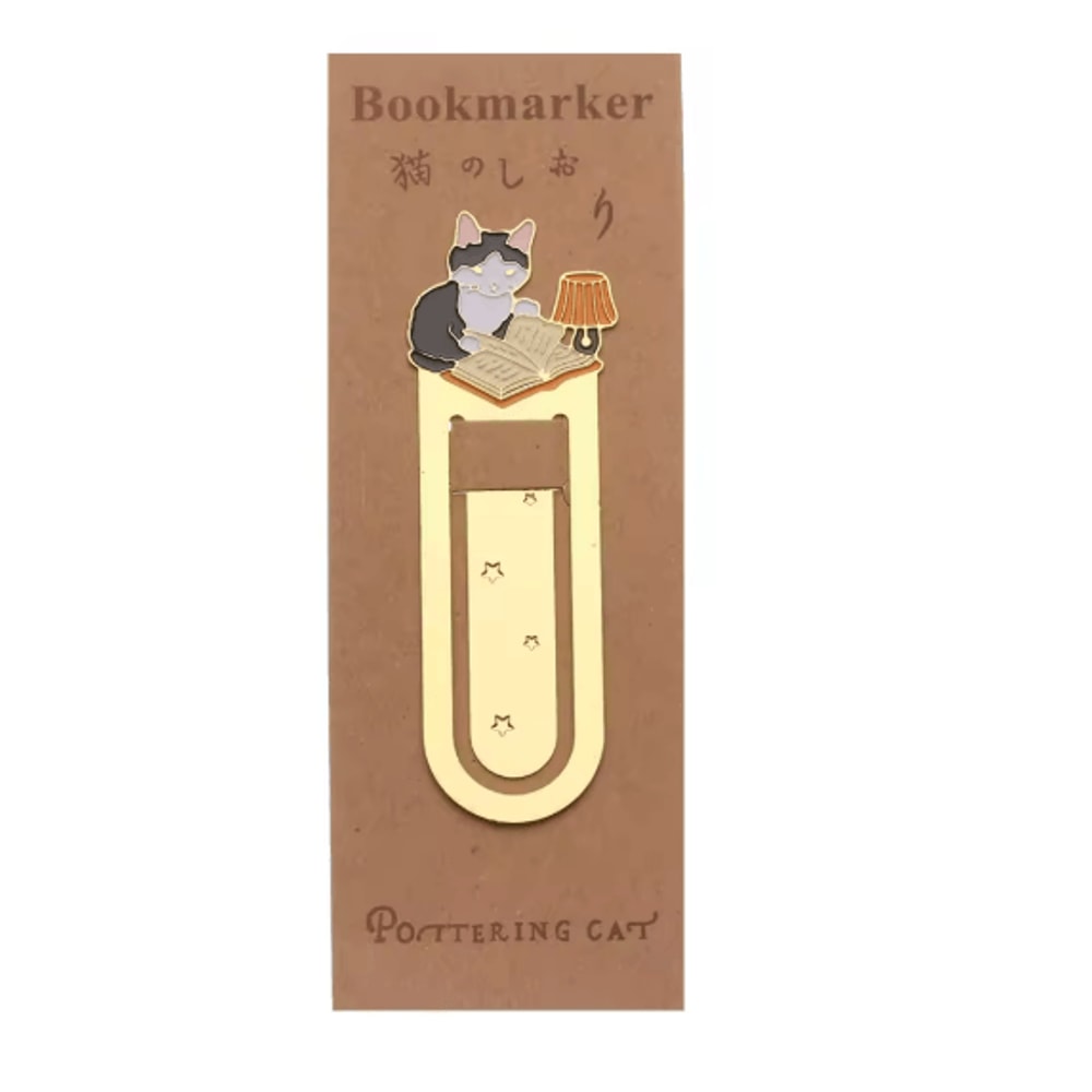 Gold Plated Cat Bookmark Folder Clip Cute Reading Label 10
