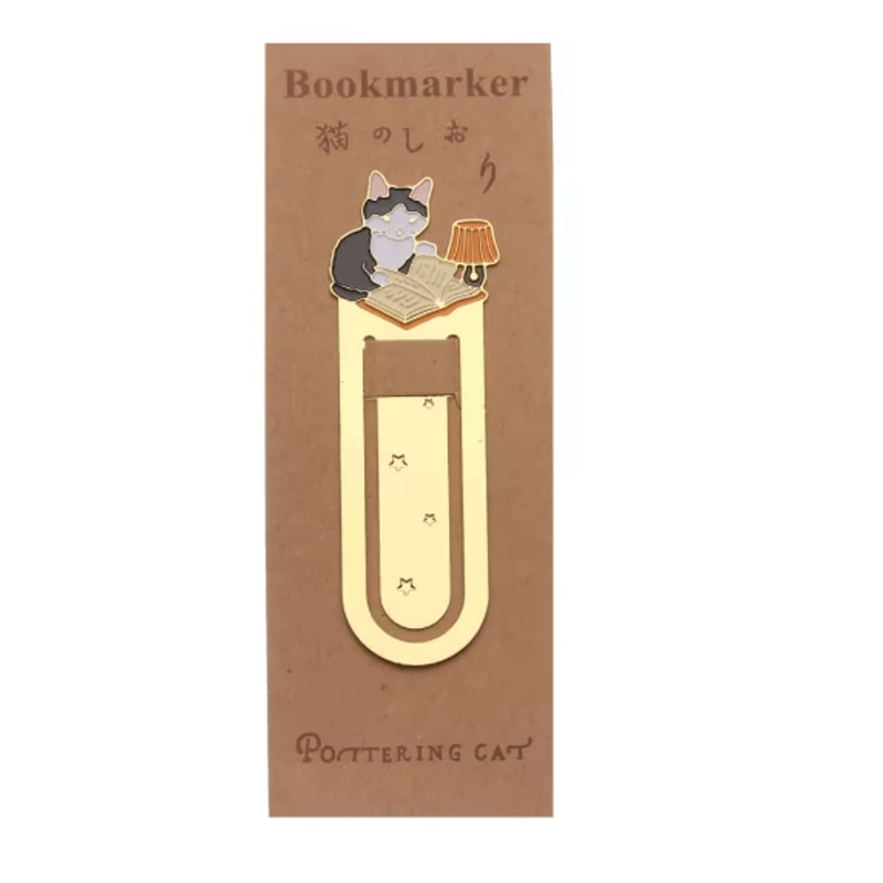 Gold Plated Cat Bookmark Folder Clip Cute Reading Label 10