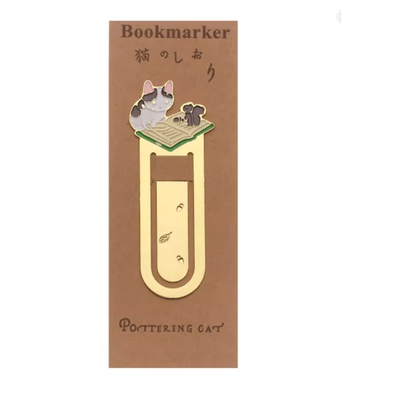 Gold Plated Cat Bookmark Folder Clip Cute Reading Label 13