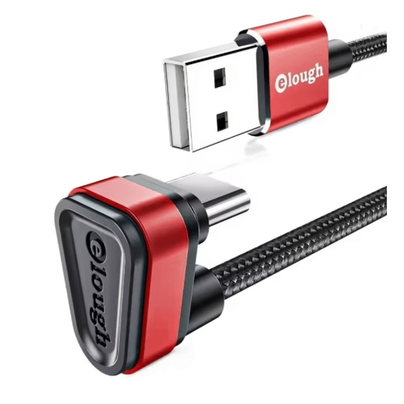 Fast Charging USB Type C Cable 90 Degree Angle Gaming Data Cord 3