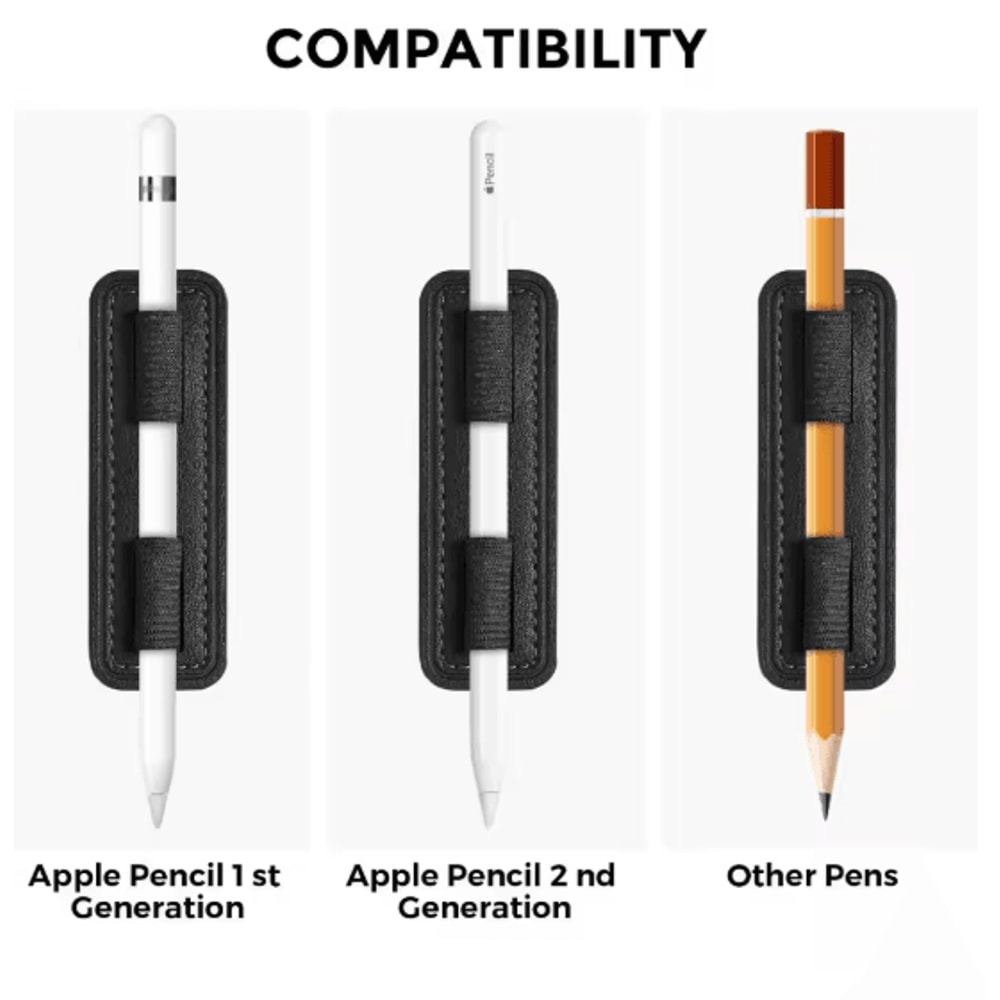 PU Stylus Pen Holder Sticker Elastic Storage Slot For Apple Pencil 2