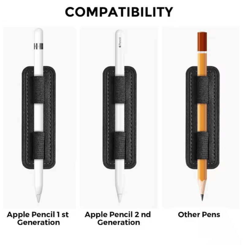 PU Stylus Pen Holder Sticker Elastic Storage Slot For Apple Pencil 2