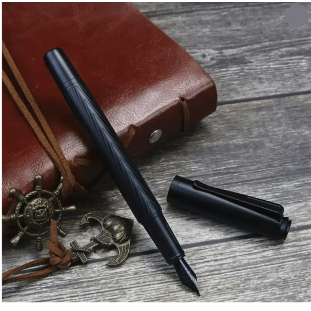 Titanium Nib Metal Fountain Pen Smooth Refillable Writing Pen 0