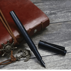 titanium nib metal fountain pen smooth refillable writing pen