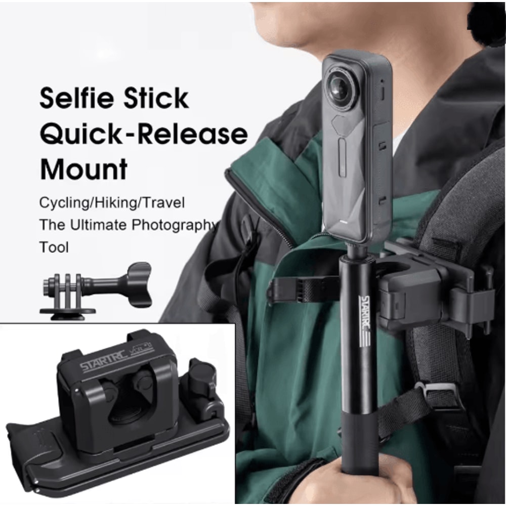 Quick Release Selfie Stick Holster Hands Free Camera Holder For Backpack And Belt 0