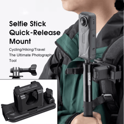quick release selfie stick holster hands free camera holder for backpack and belt