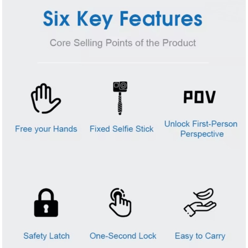 Quick Release Selfie Stick Holster Hands Free Camera Holder For Backpack And Belt 2