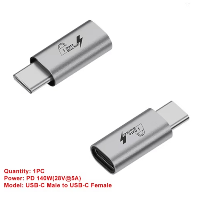 USB C Data Blocker Charging Only Privacy Protection Adapter 4