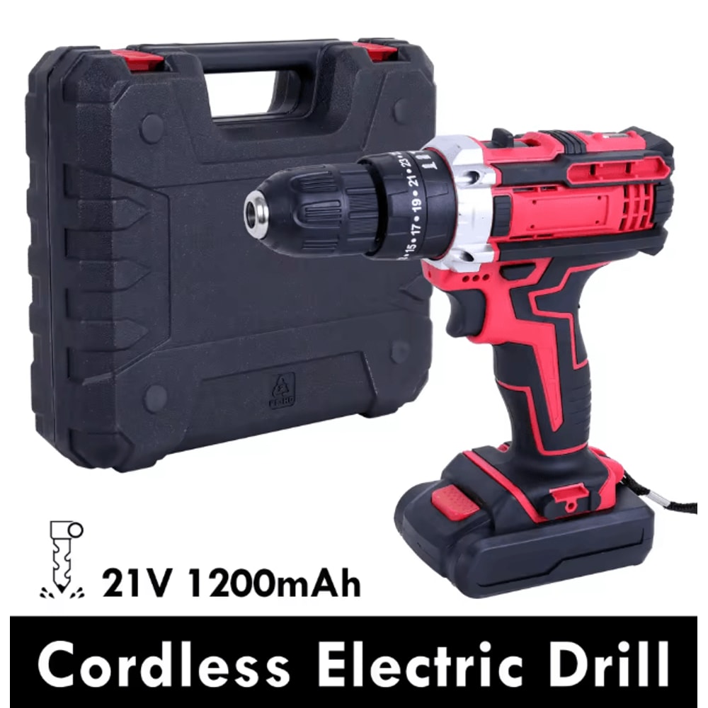 Cordless Drill Set 21V Electric Power Screwdriver Kit With Battery And Accessories 0
