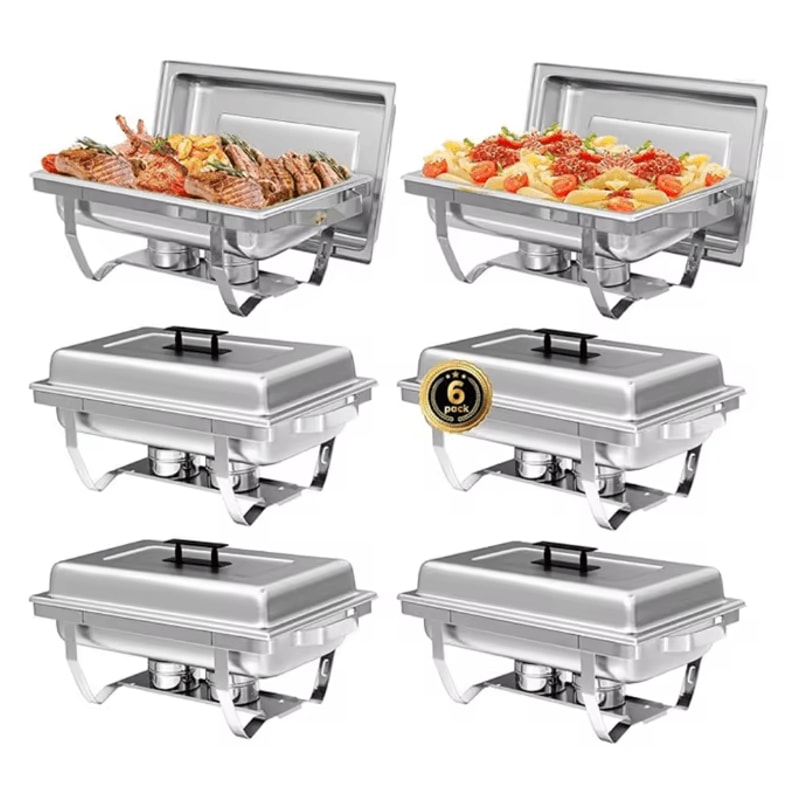 Electric Chafing Dish Buffet Set 8QT Stainless Steel Food Warmer For Catering 0