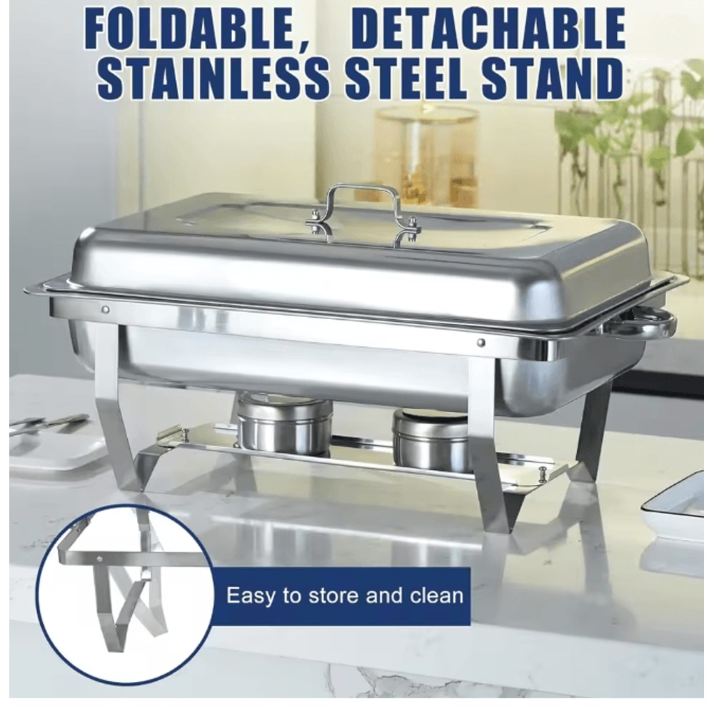 Electric Chafing Dish Buffet Set 8QT Stainless Steel Food Warmer For Catering 4