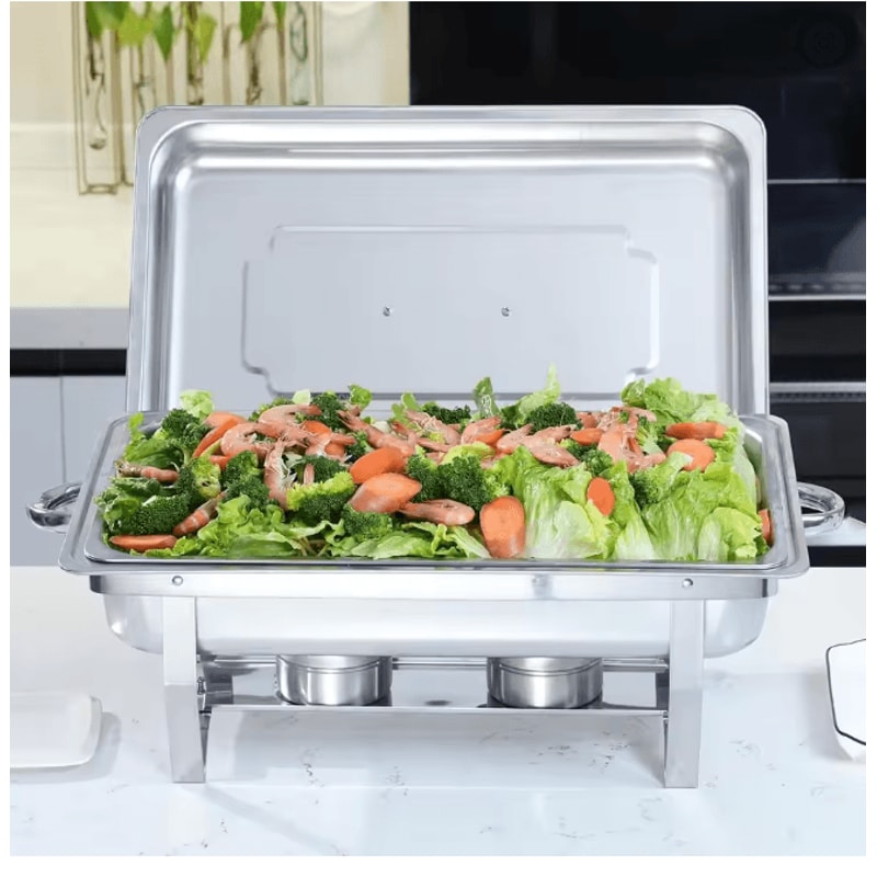 Electric Chafing Dish Buffet Set 8QT Stainless Steel Food Warmer For Catering 3