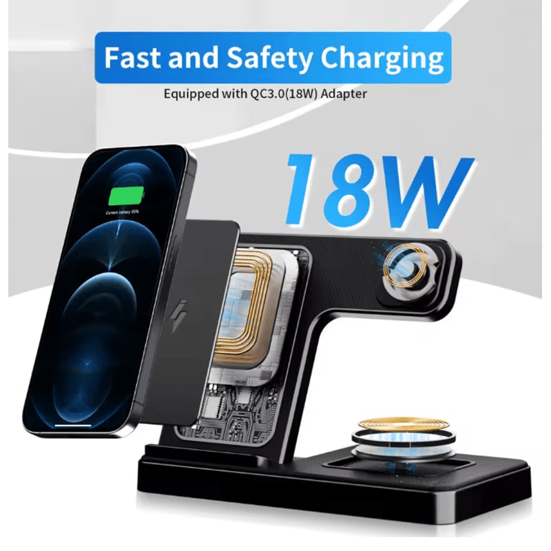 3 In 1 Wireless Charging Station Magnetic Fast Charging Foldable Charger 1