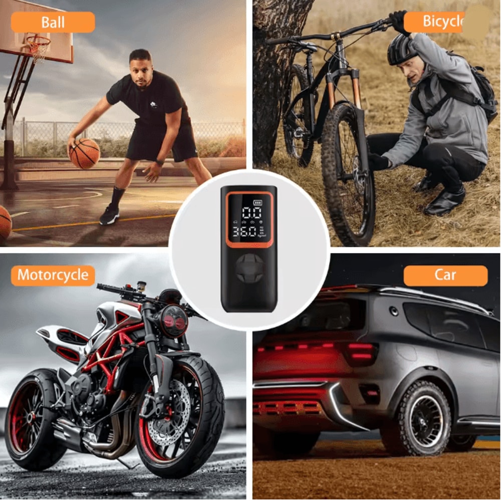 Wireless Tire Inflator Pump 150PSI Portable Air Compressor With Digital Display 3