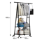 Rolling Clothes Rack With Shelves Stainless Steel Garment Organizer With Wheels 3