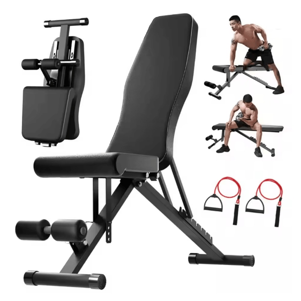 Adjustable Weight Bench Foldable Strength Training Bench For Full Body Workout 0