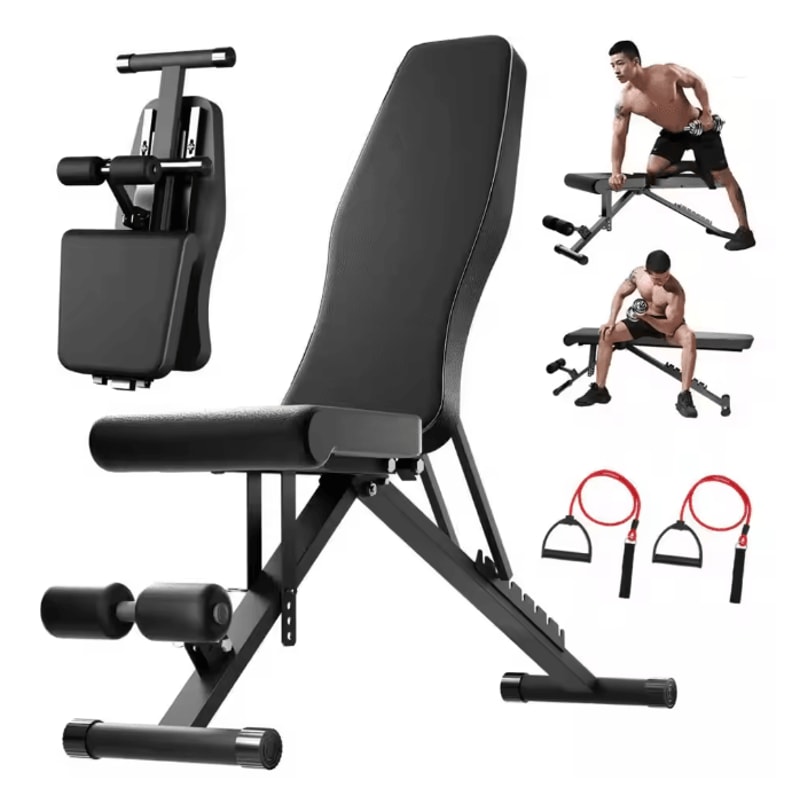 Adjustable Weight Bench Foldable Strength Training Bench For Full Body Workout 0