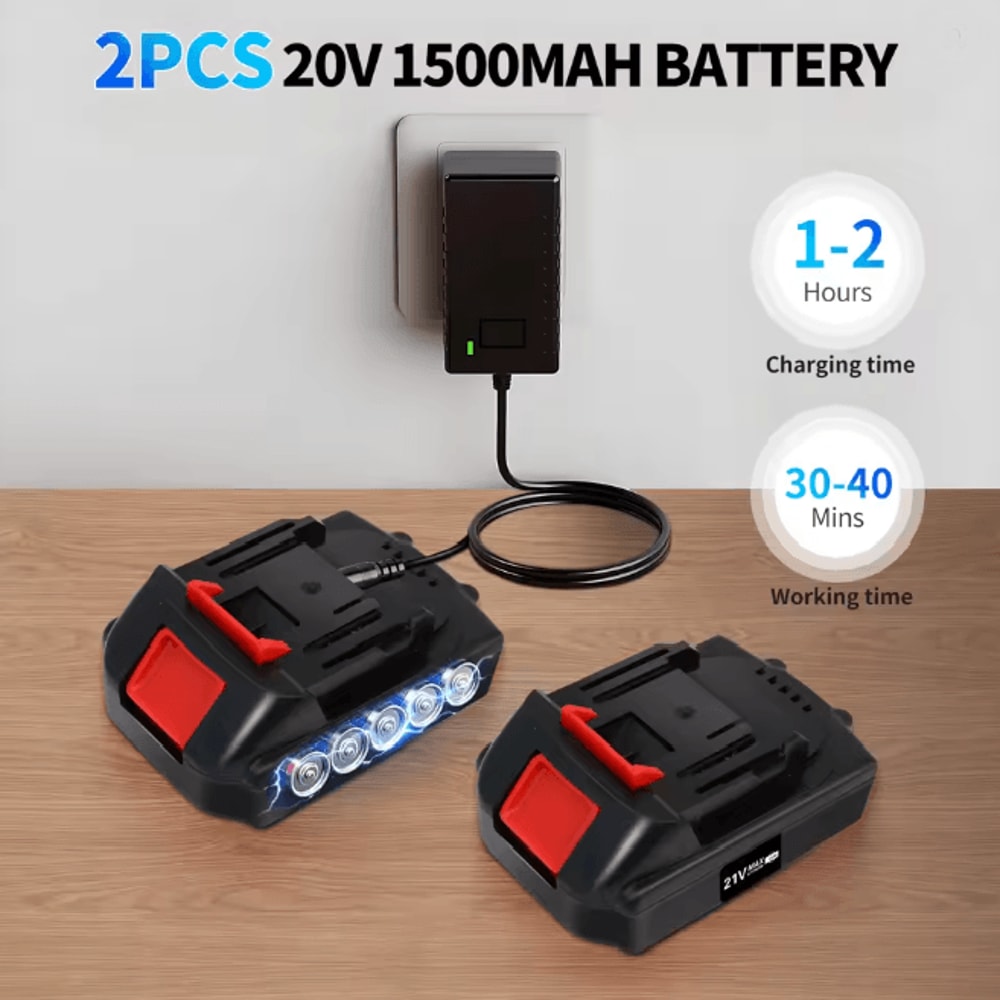 Cordless Mini Chainsaw 8 Inch Portable Wood Cutting Chain Saw With Batteries 4