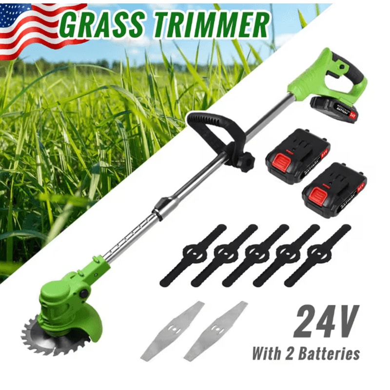 Cordless Weed Trimmer 2 In 1 Electric Grass Trimmer Brushless Lawn Cutter 0