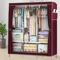 Portable Closet Wardrobe Organizer Storage Rack With Fabric Cover 5