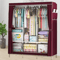 Portable Closet Wardrobe Organizer Storage Rack With Fabric Cover 5