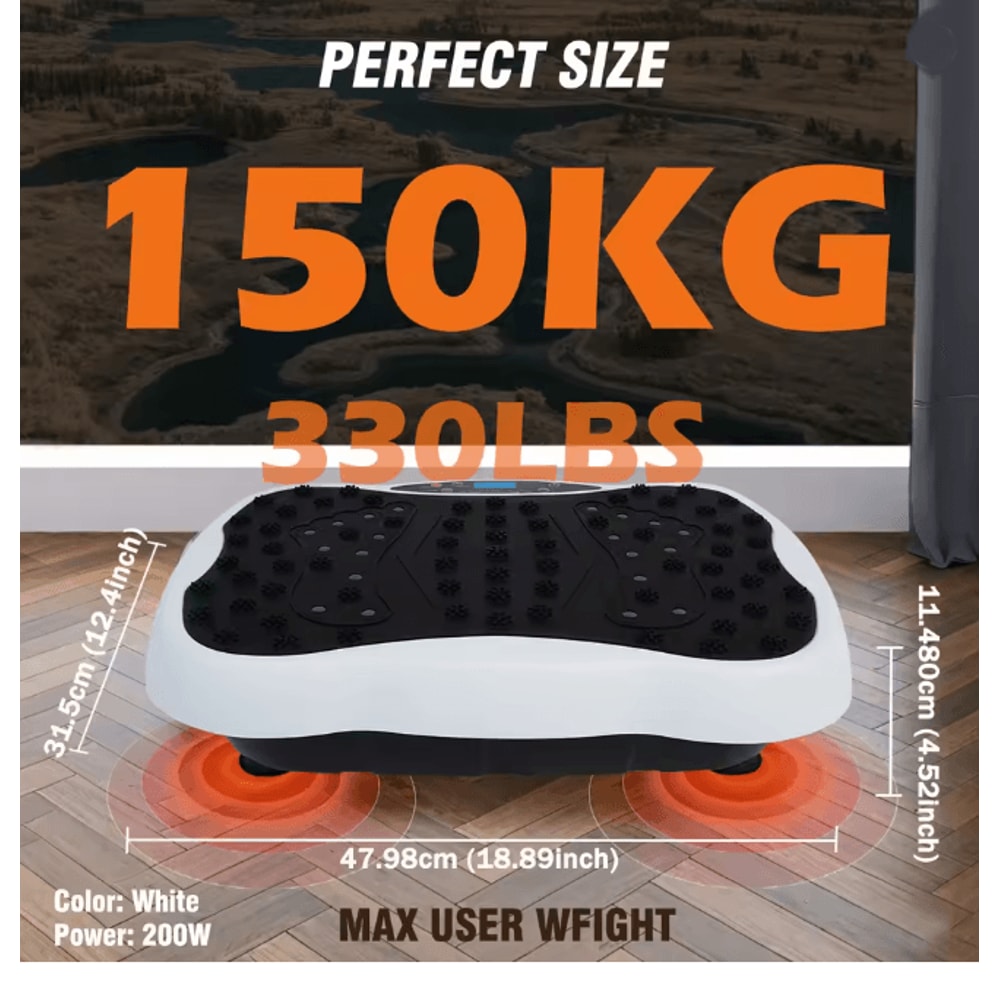 Full Body Vibration Plate Exercise Machine With Resistance Bands And Remote 3