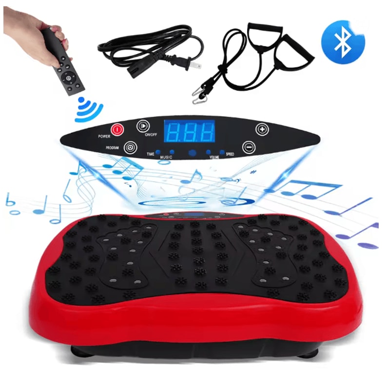 Full Body Vibration Plate Exercise Machine With Resistance Bands And Remote 5