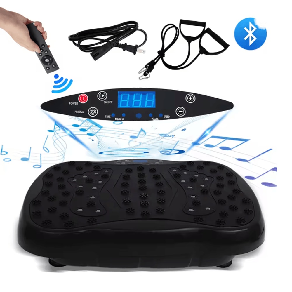 Full Body Vibration Plate Exercise Machine With Resistance Bands And Remote 7
