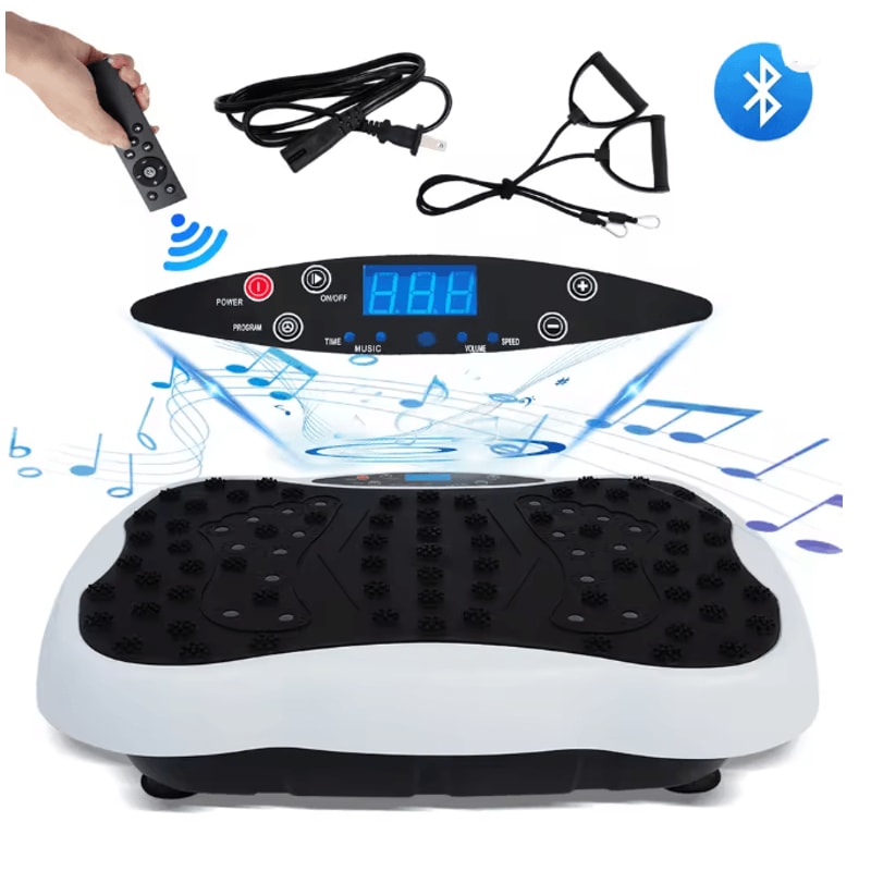 Full Body Vibration Plate Exercise Machine With Resistance Bands And Remote 0