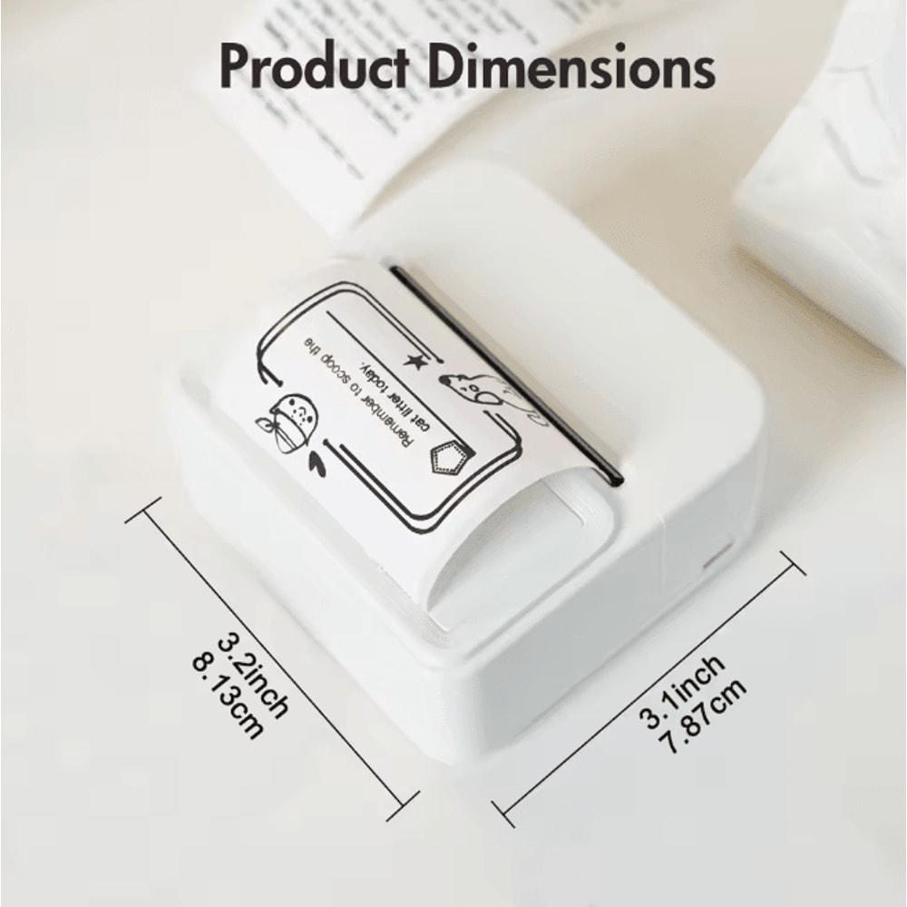 Portable Bluetooth Label Maker Inkless Thermal Pocket Printer 4