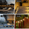 Solar Deck Lights Outdoor Waterproof LED Step Lights 4 Pack Warm White 2