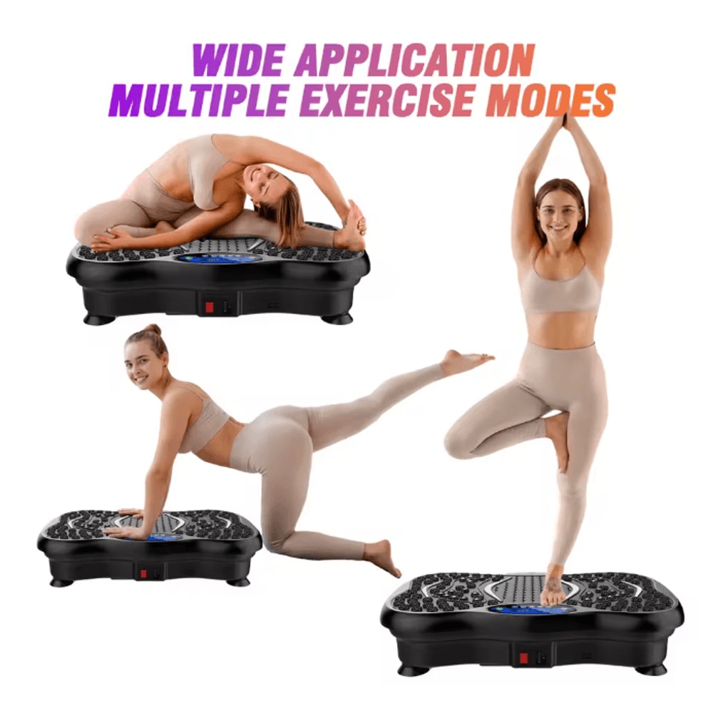 Vibration Plate Exercise Machine Full Body Workout Trainer With Resistance Bands 0
