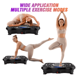 vibration plate exercise machine full body workout trainer with resistance bands