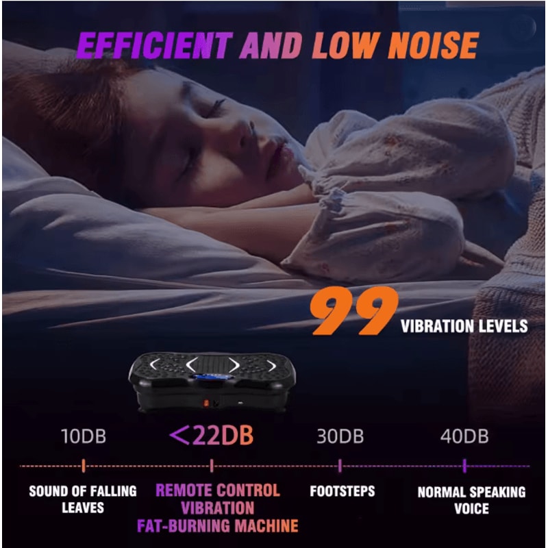 Vibration Plate Exercise Machine Full Body Workout Trainer With Resistance Bands 3