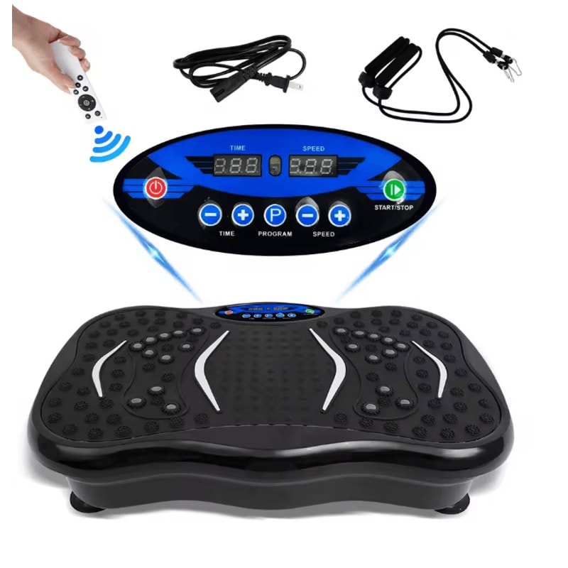 Vibration Plate Exercise Machine Full Body Workout Trainer With Resistance Bands 4